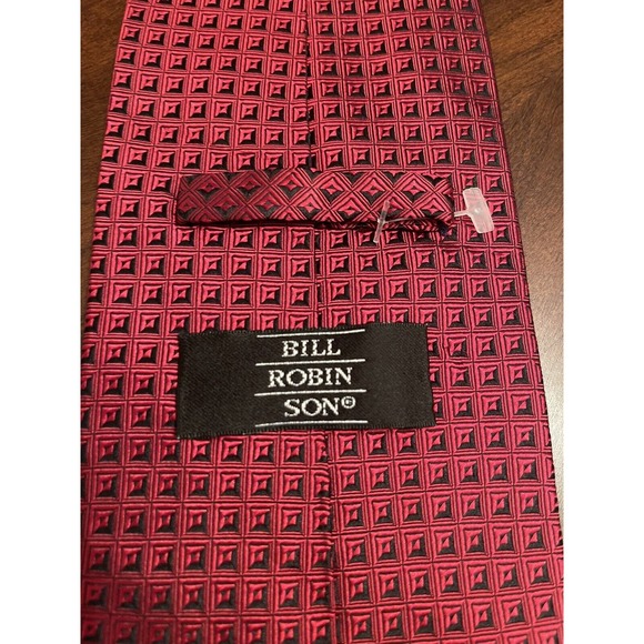 Bill Robin Son, Red, Hand Made, 100% Silk, Made In China - Picture 8 of 9